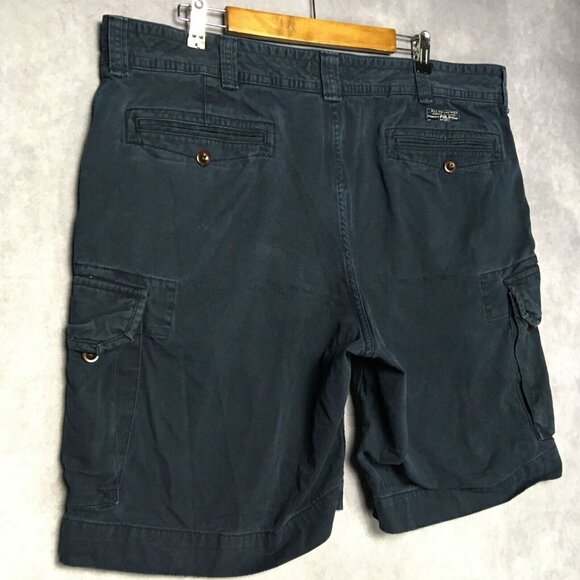 Polo Ralph Lauren Mens Cargo Shorts size 42 Dark Blue Cotton Pockets Casual - Picture 2 of 14